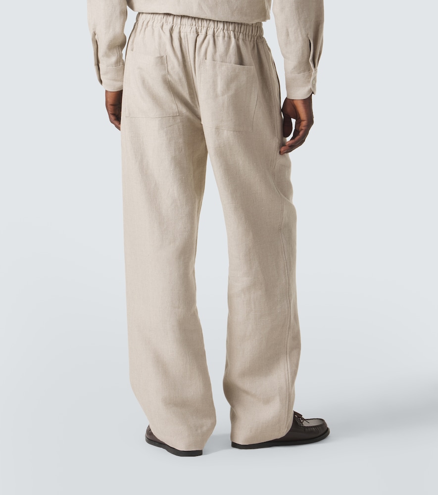 Linen Wide-Leg Pants