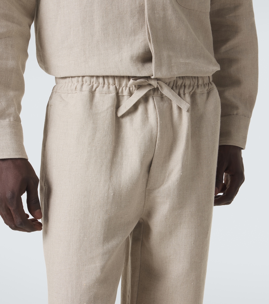 Linen Wide-Leg Pants