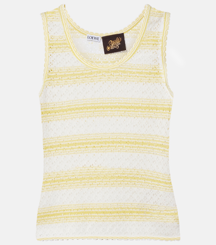 Loewe Paula's Ibiza pointelle cotton-blend top