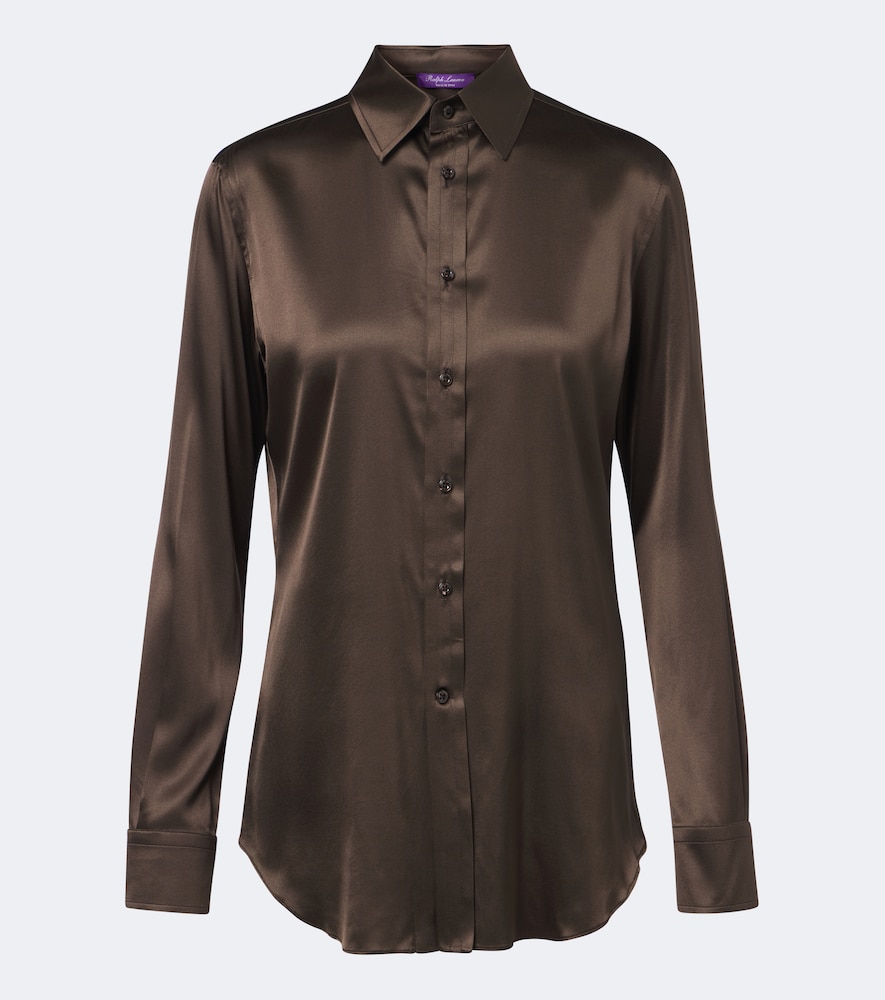 Camicia in raso di misto seta