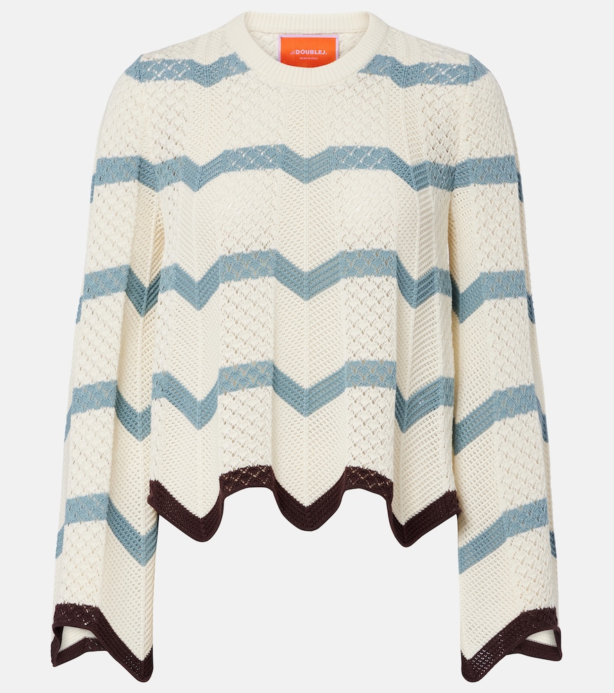 Pullover cropped in  crochet di cotone