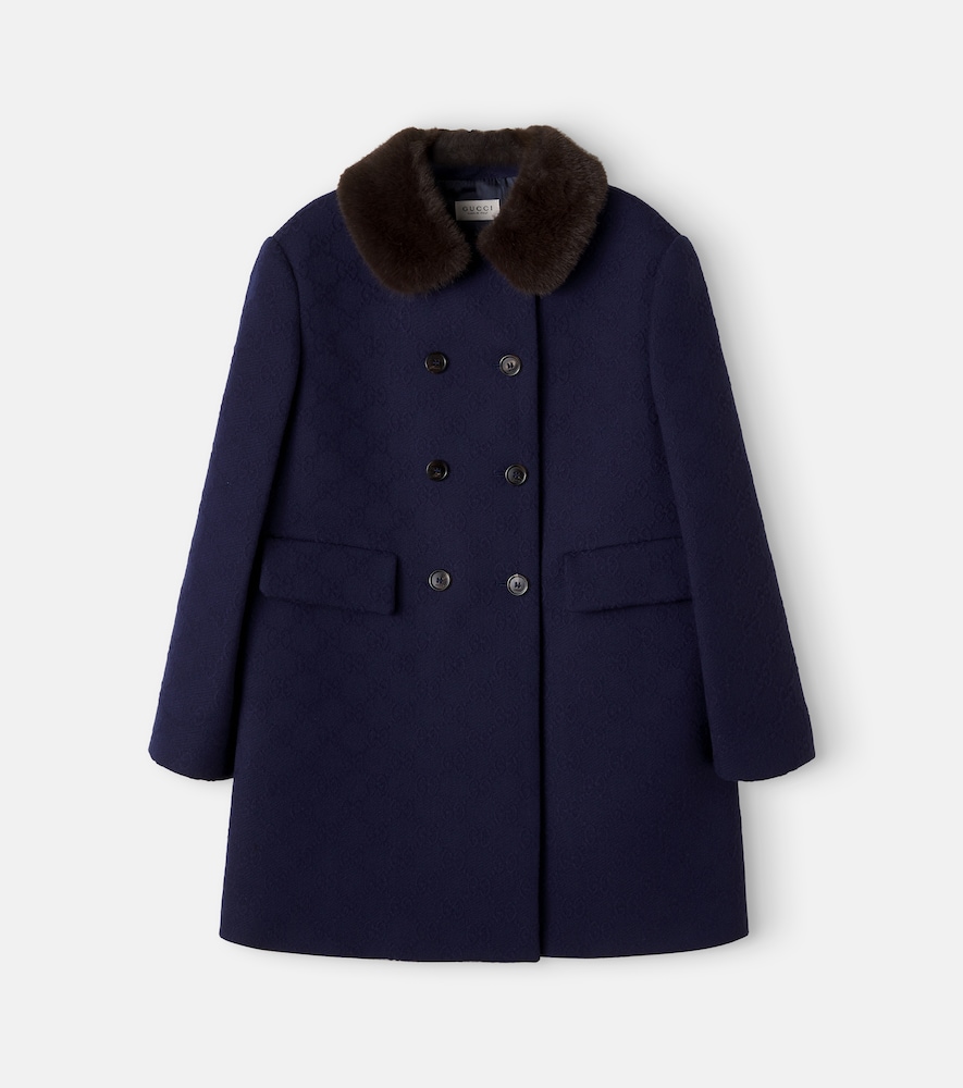 Cappotto in misto lana con teddy