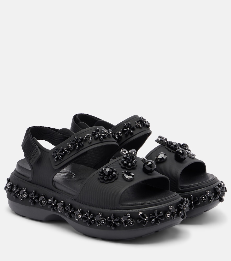 Simone Rocha x Crocs embellished platform sandals