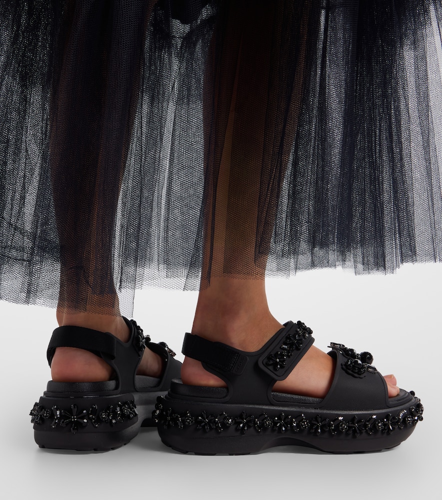 Simone Rocha x Crocs embellished platform sandals