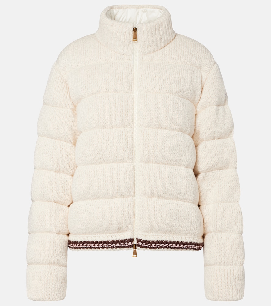 Moncler Cotton Down Jacket In Animal Print