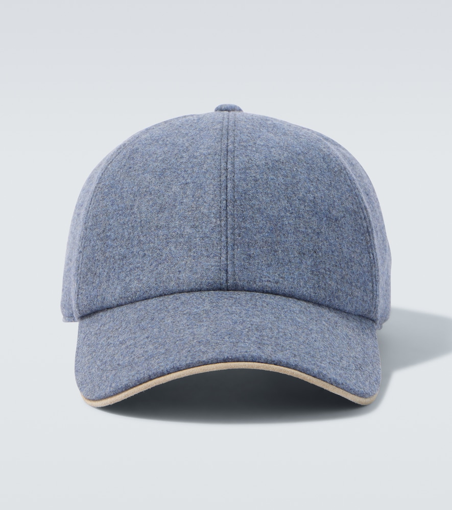 Cappello da baseball in lana, seta e cashmere