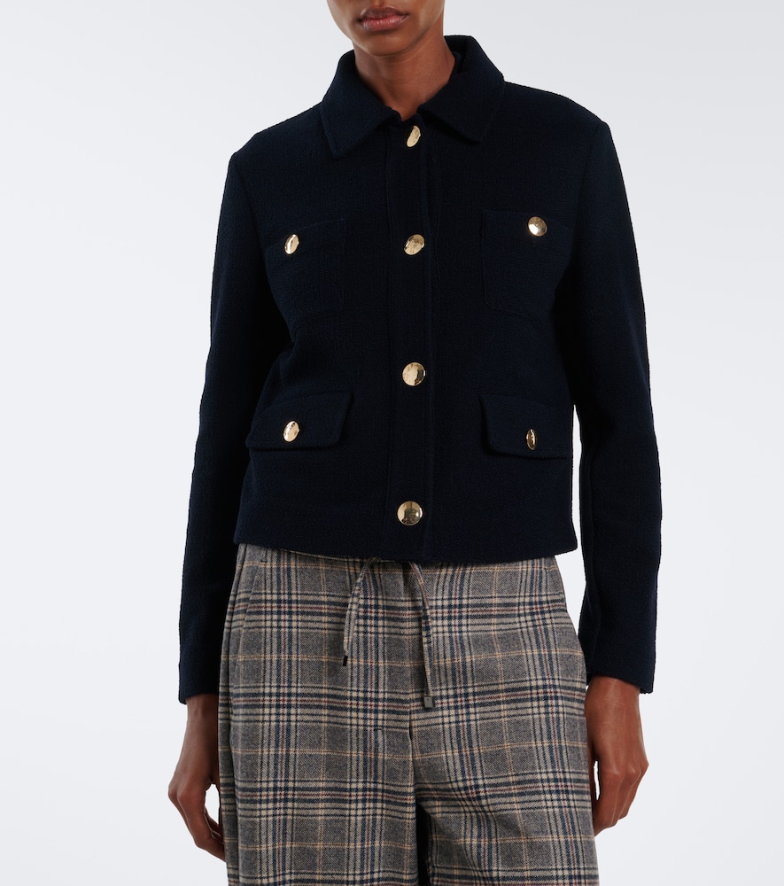 'S Max Mara Wool And Cotton-Blend Jersey Jacket