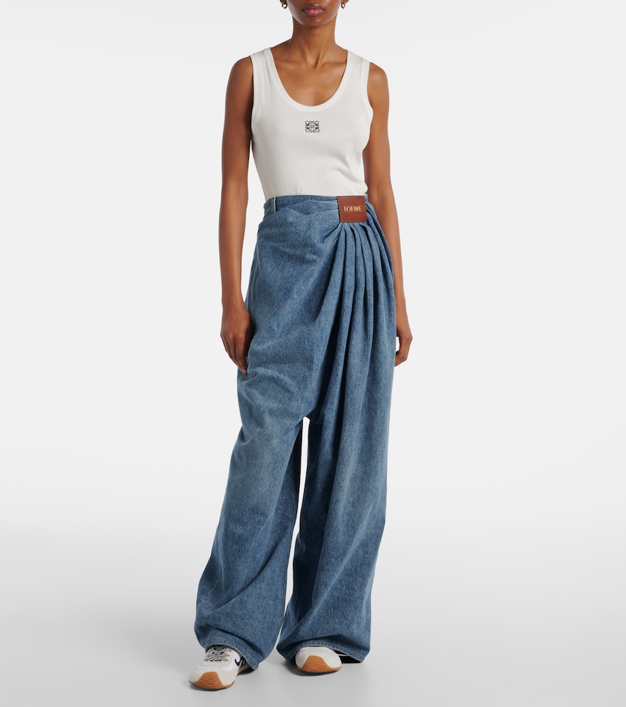 Draped Wide- Leg