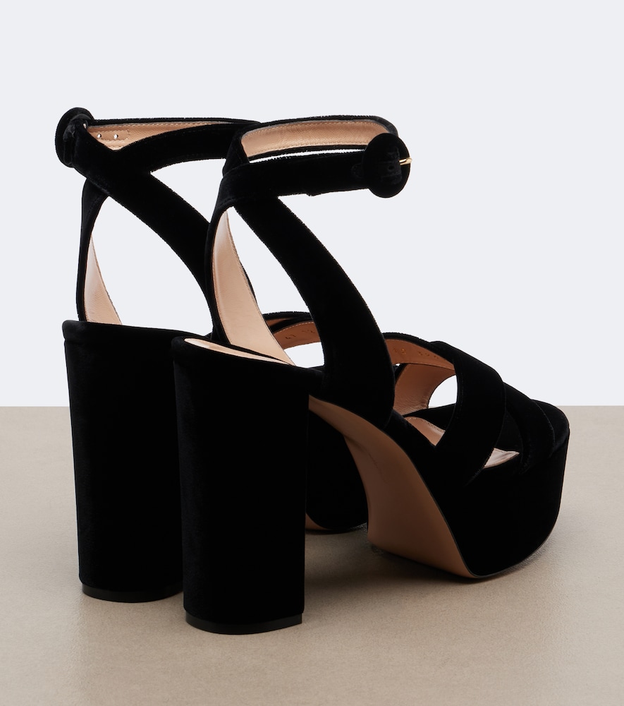 Sabrina Velvet Platform Sandals