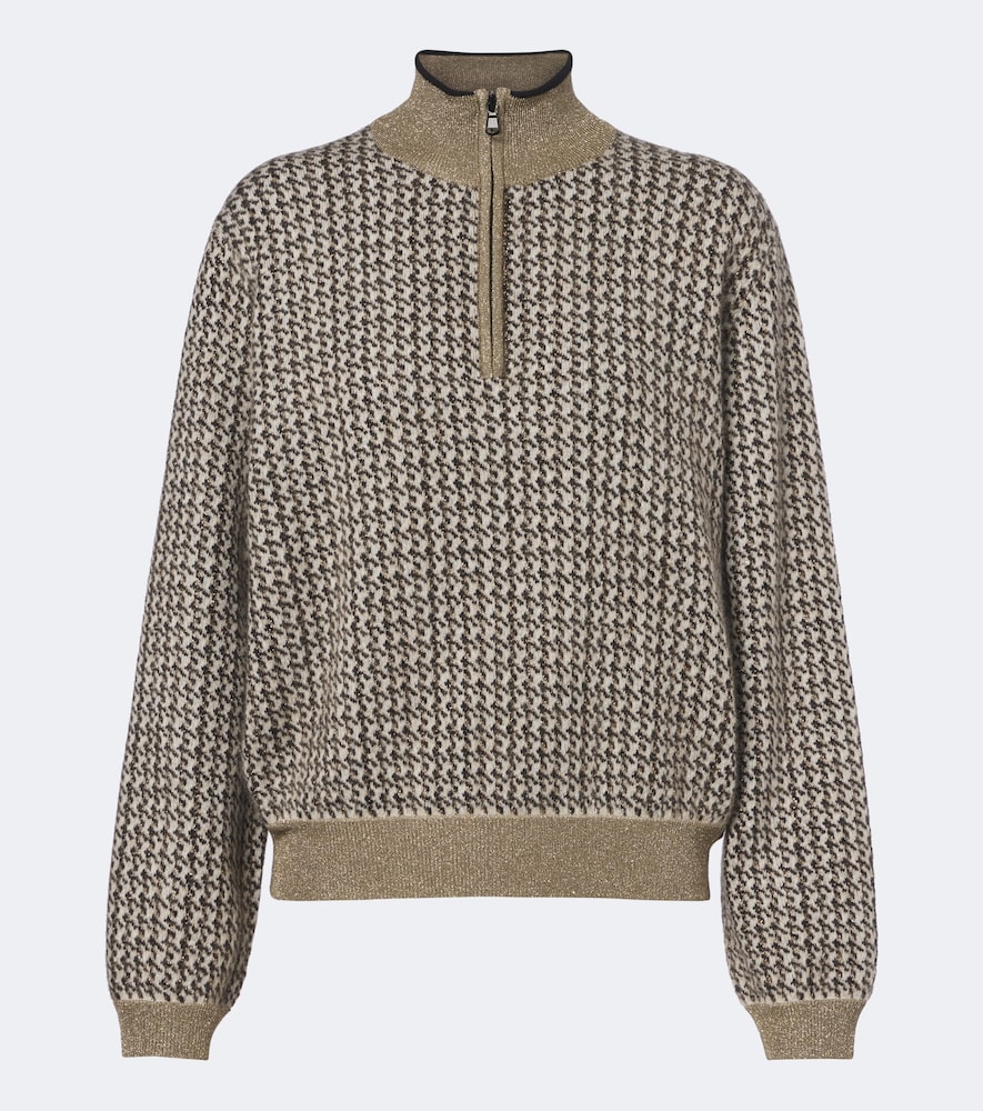 Pullover in misto mohair, lana, cashmere e seta