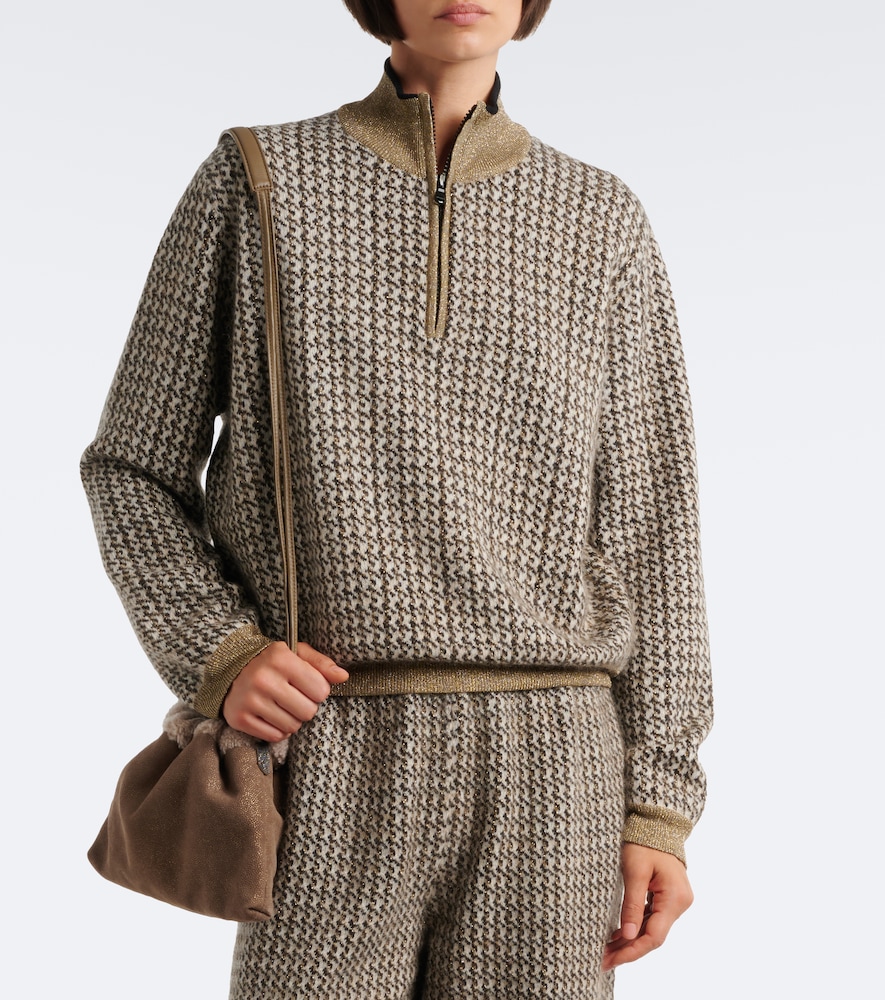 Lamé Mohair, Wool, Cashmere, And Silk-Blend Sweater