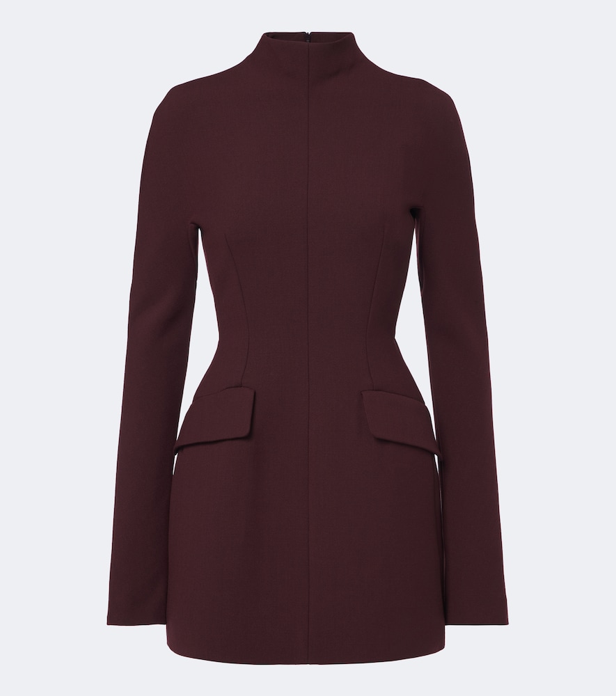 Sportmax Gabardine Minidress In Burgundy