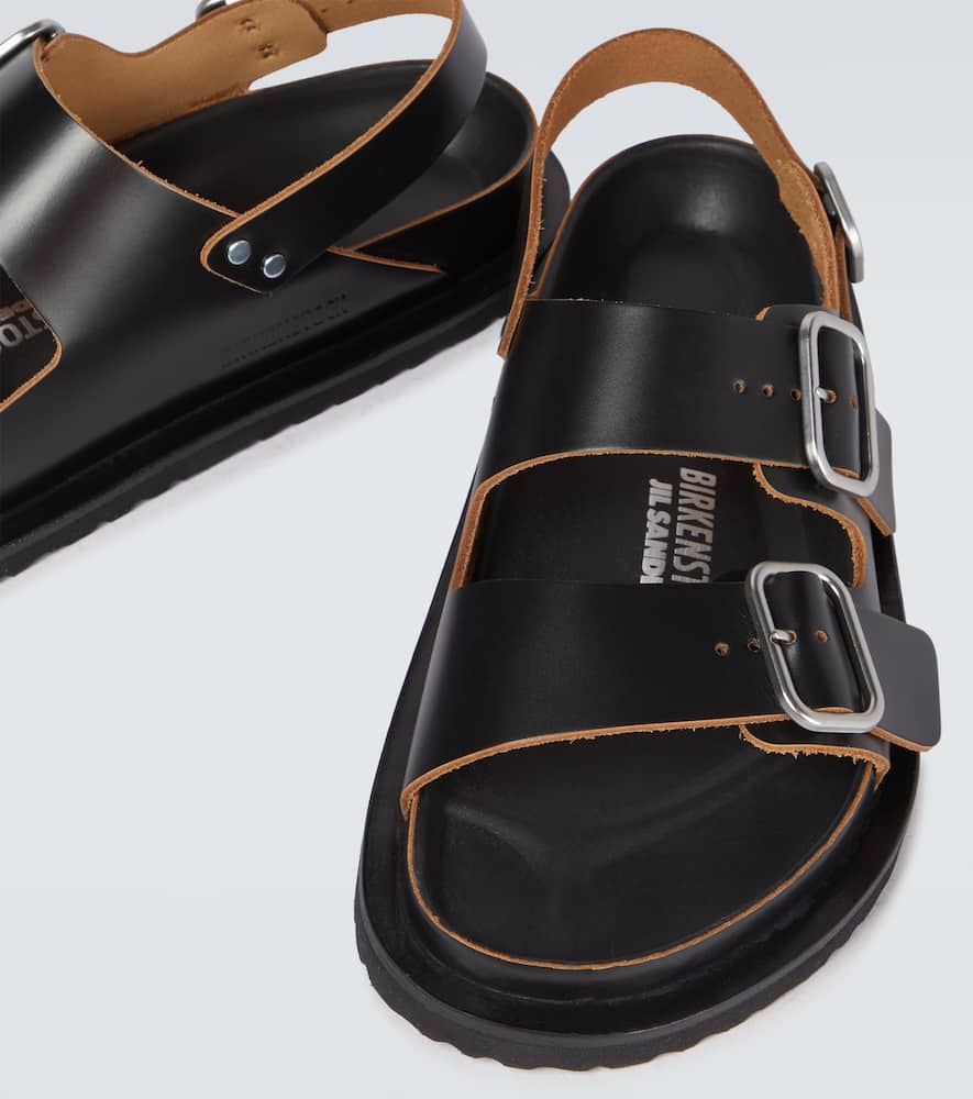 JIL SANDER BIRKENSTOCK X JIL SANDER MILANO LEATHER SANDALS