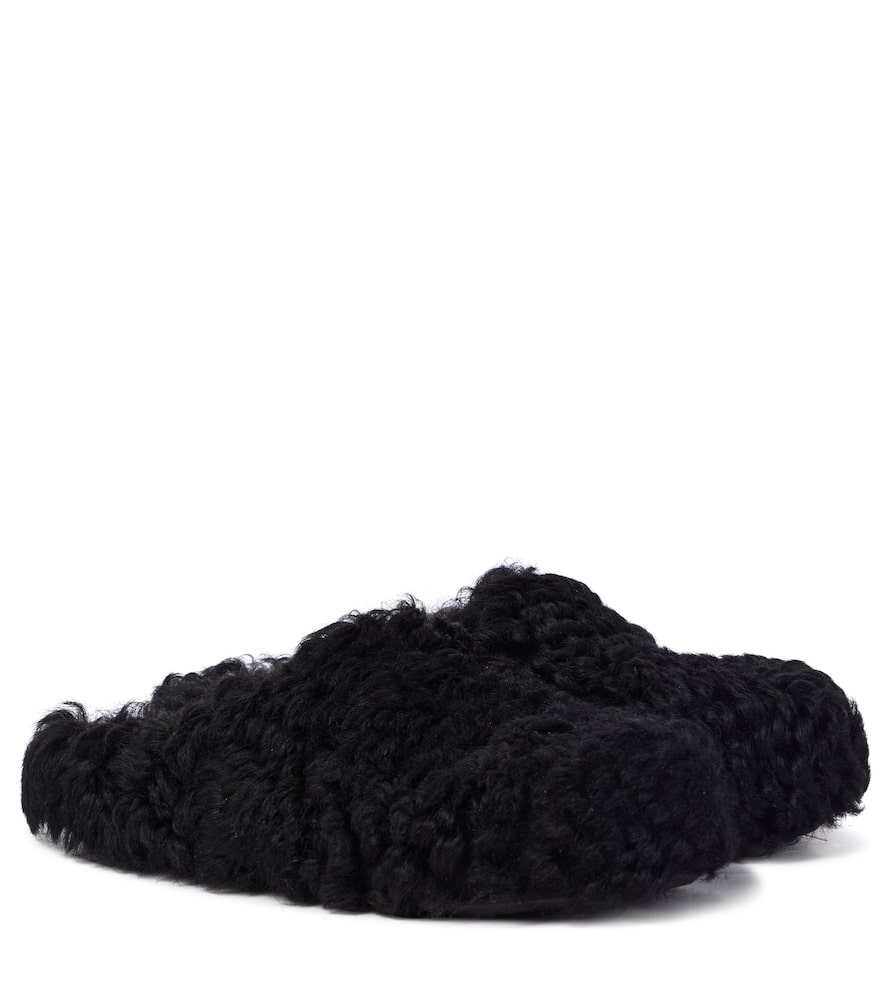 Marni Black Fussbett Sabot Loafers In Black