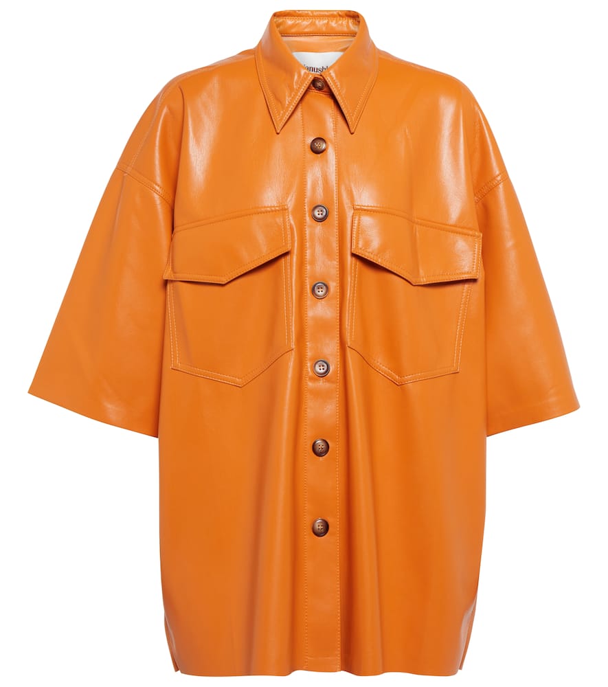 Nanushka Roque faux leather shirt