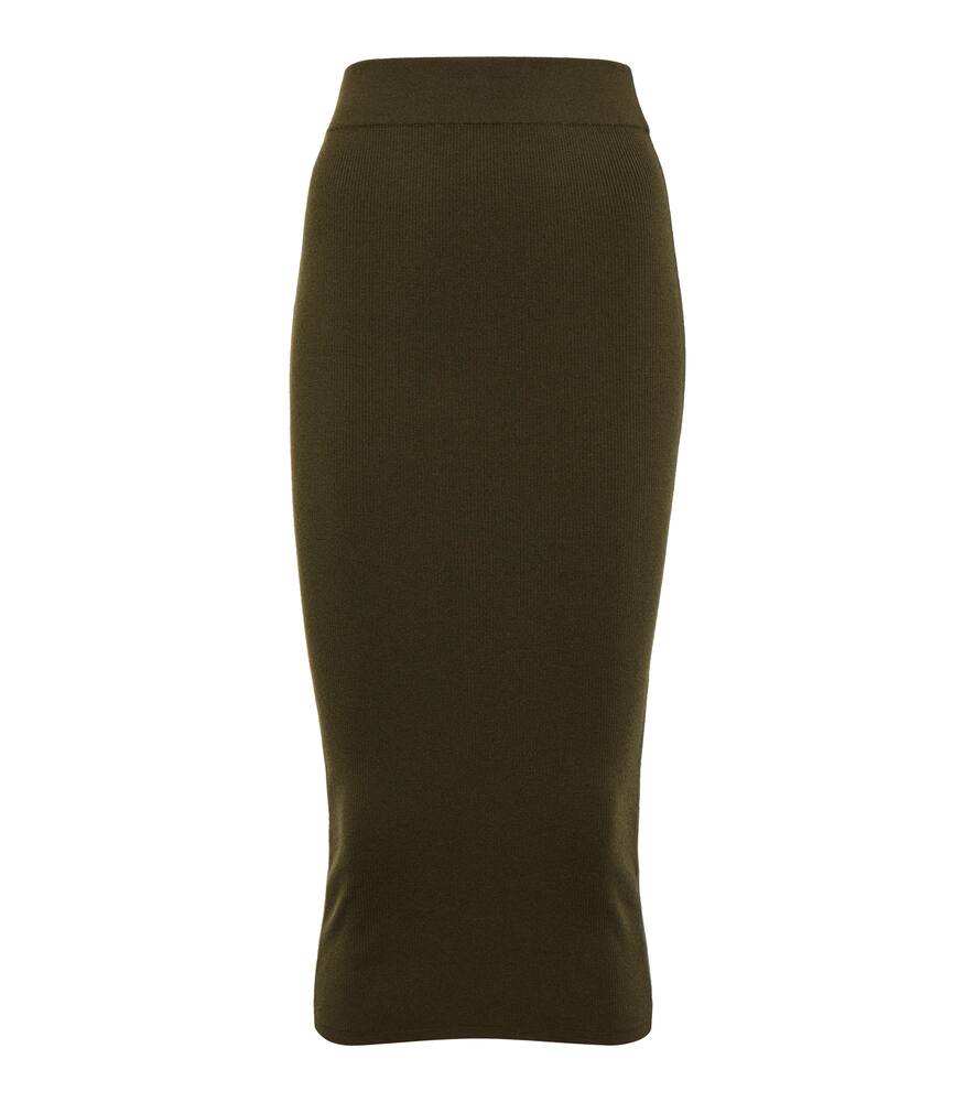 Tom Ford Cashmere-blend ribbed midi skirt