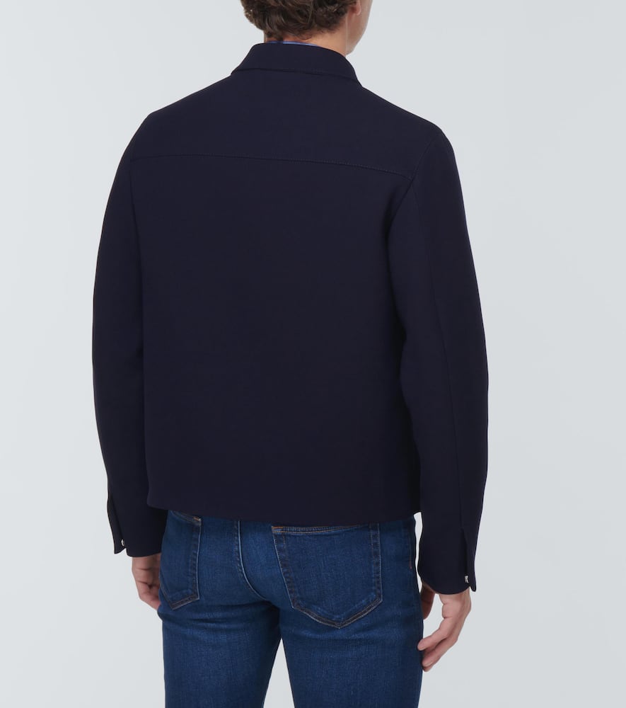 Shop Loro Piana Maurin Wool Blouson Jacket In Very Dark Blue