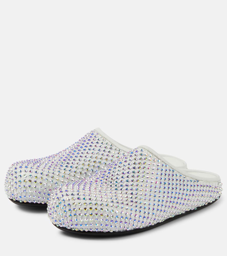 Shop Marni Fussbett Sabot Calf Hair Clogs In White