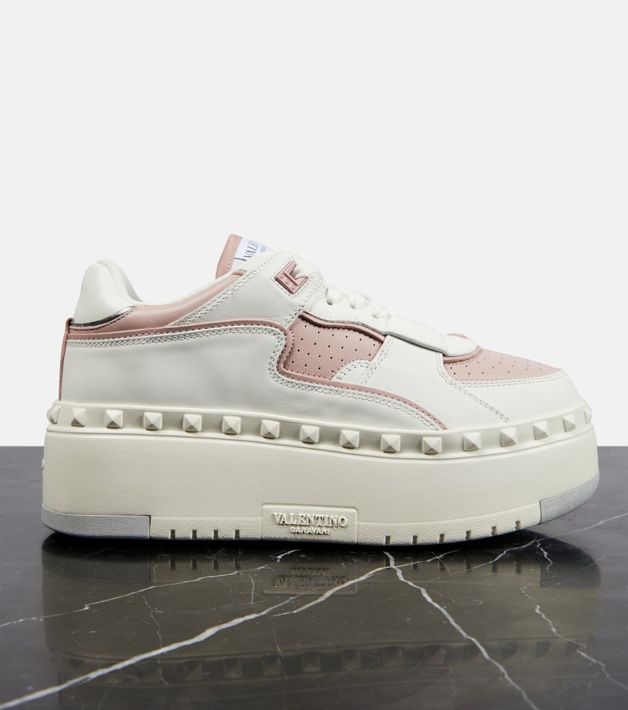 Valentino Garavani Freedots Xl Lace-up Sneakers In White