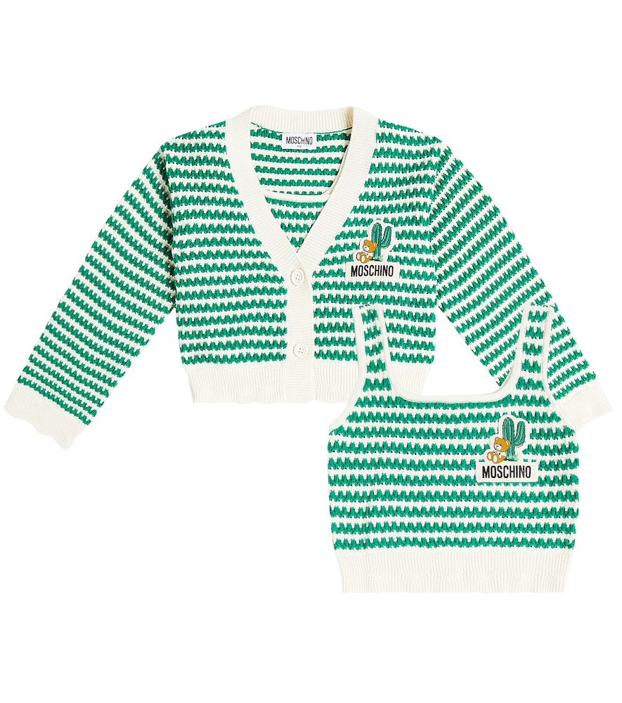  Moschino Kids Moschino Kids Set Aus Cardigan Und Top Aus Baumwolle 