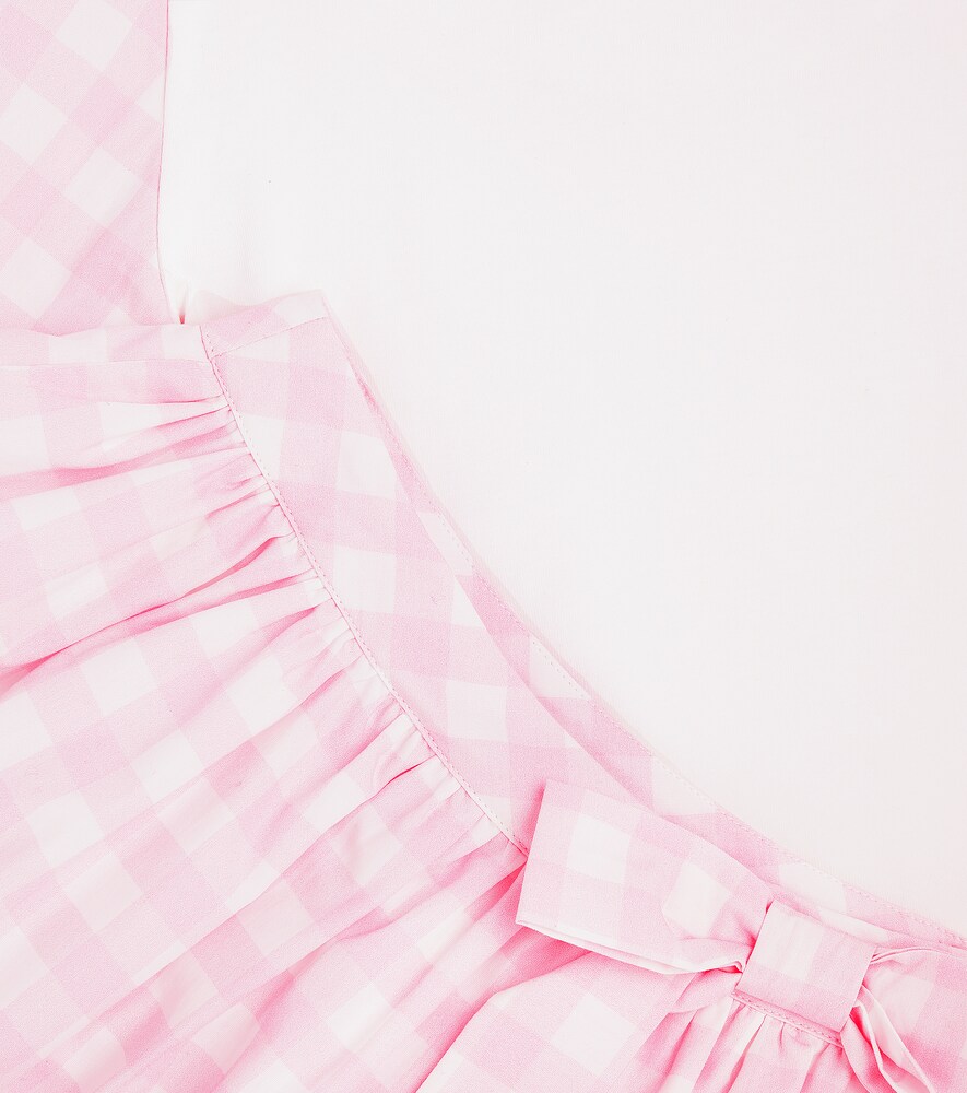 Patachou Patachou Gingham Cotton Top And Skirt Set 