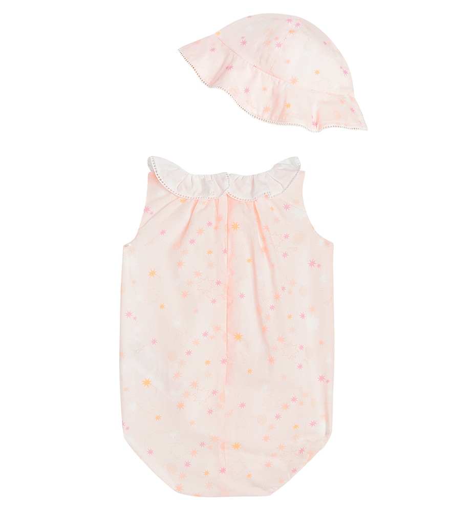  Chloe Kids Chloé Kids Baby Set Aus Body Und Hut Aus Baumwolle 