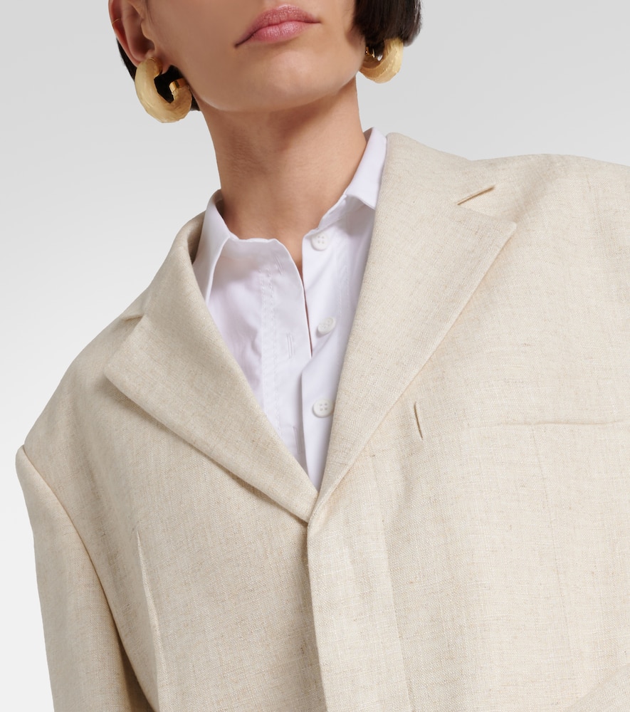 Shop Jacquemus La Veste D'homme Oversized Blazer In Neutrals