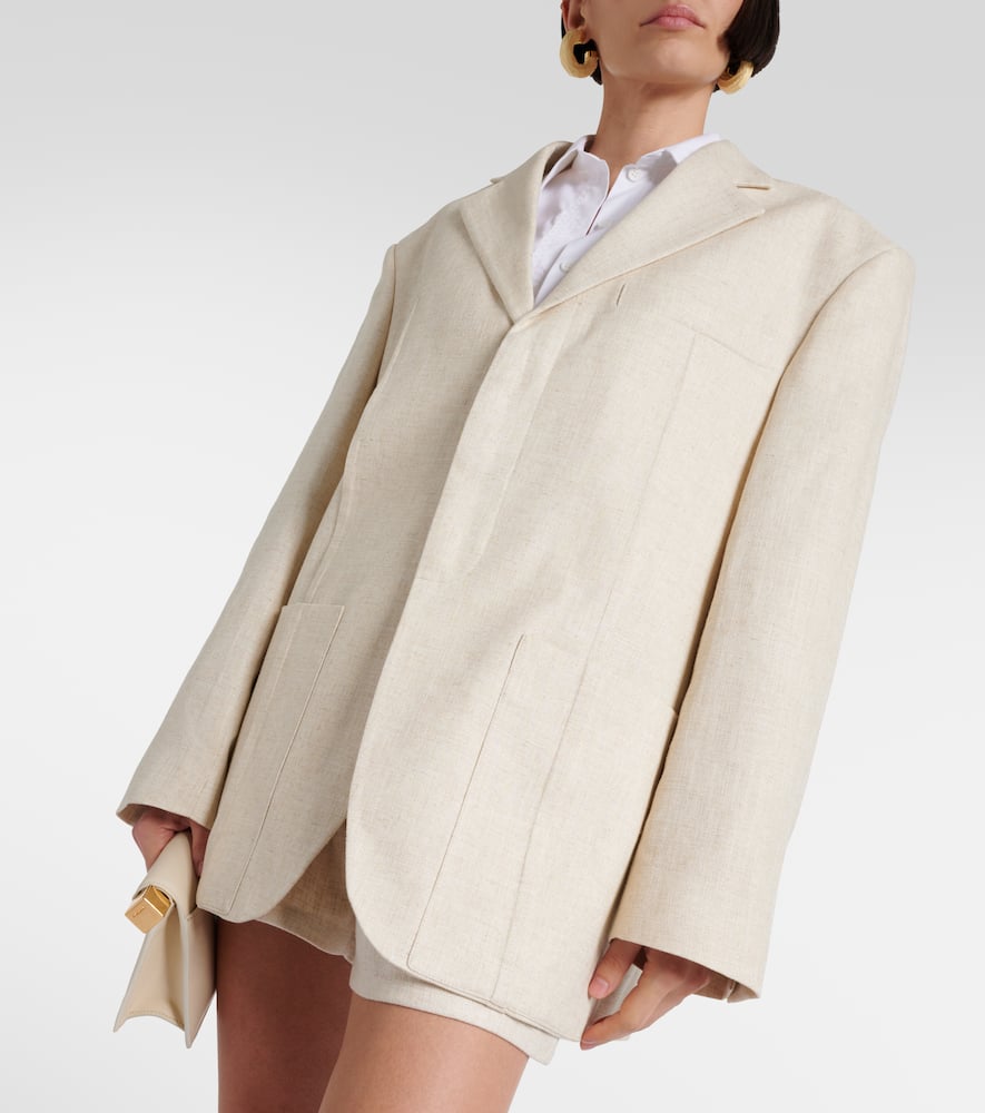 Shop Jacquemus La Veste D'homme Oversized Blazer In Neutrals