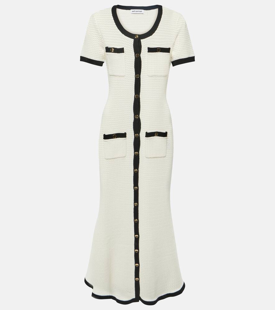 Self-Portrait Crochet midi dress