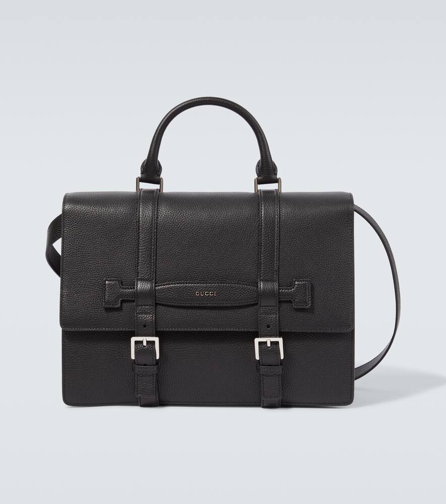 Gucci Medium logo leather briefcase