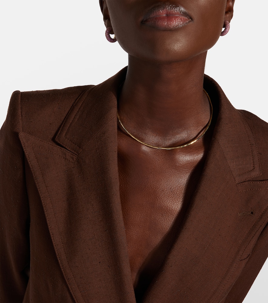 Octavia Elizabeth Olivia 18kt Gold Choker With Diamonds In Gold
