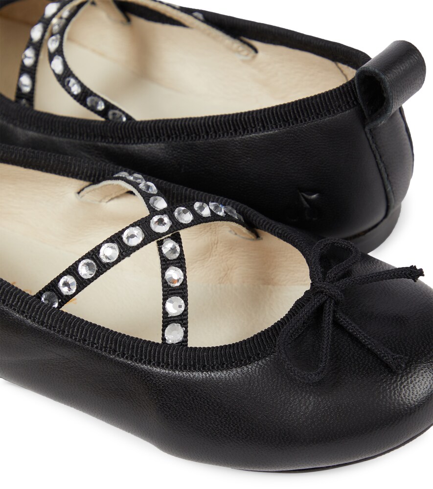  Bonpoint Bonpoint Gae Leather Ballet Flats 