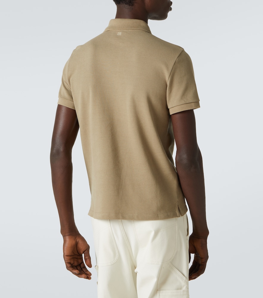 AMI ALEXANDRE MATTIUSSI AMI DE CAUR COTTON POLO SHIRT