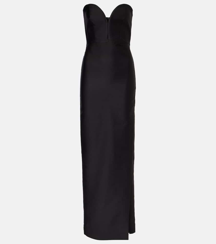 Strapless taffeta gown