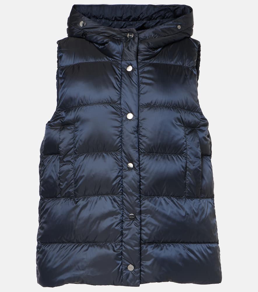 Max Mara The Cube Jsoft Puffer Vest In Blue