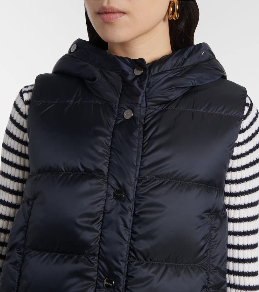 Max Mara The Cube Jsoft Puffer Vest In Blue