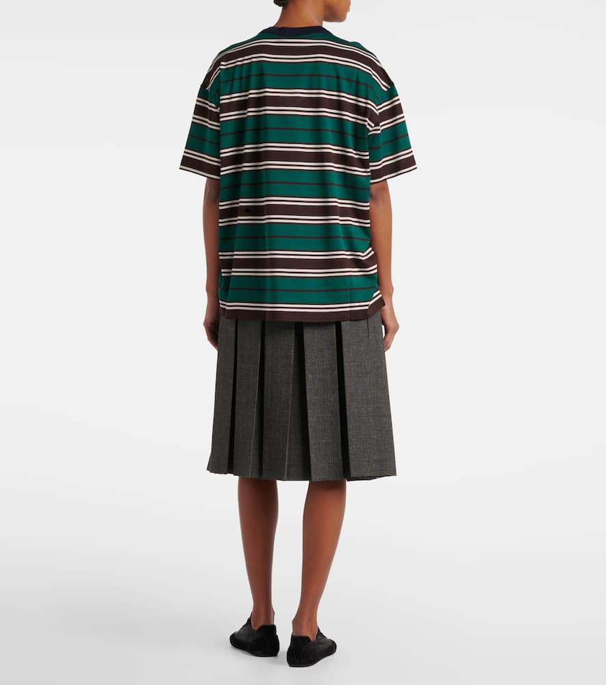 Prada Lisle Cotton Oversized T-shirt In Multicolor