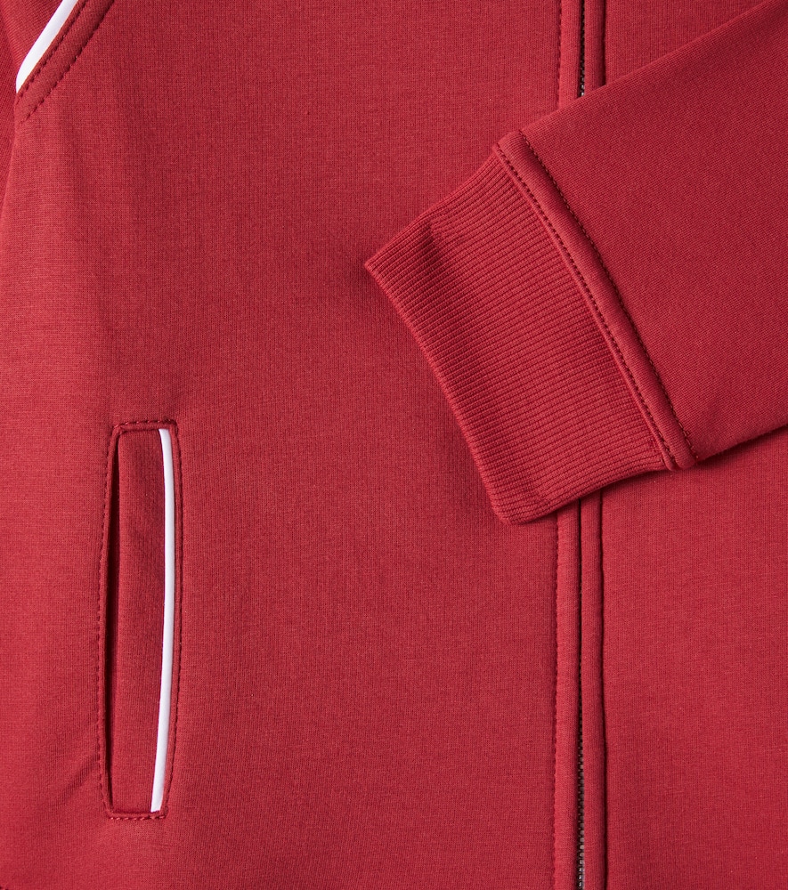 Brunello Cucinelli Cotton-blend Jersey Track Jacket In Red