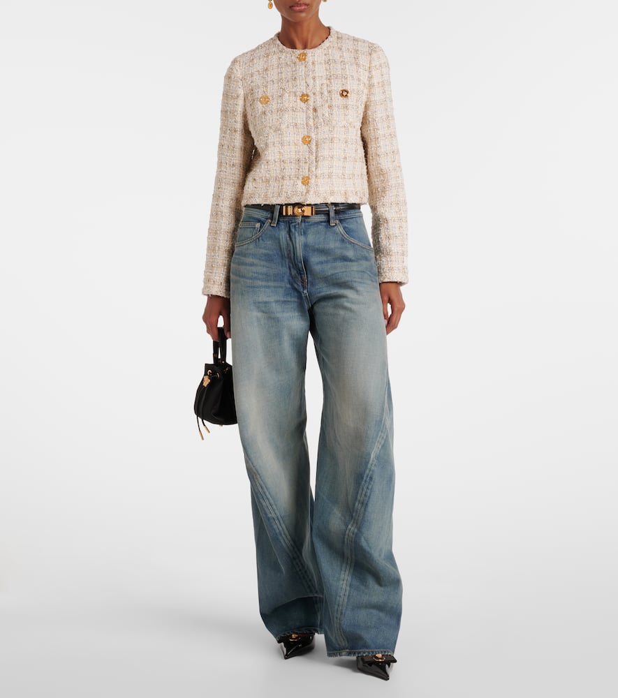 Versace High-rise Barrel-leg Jeans