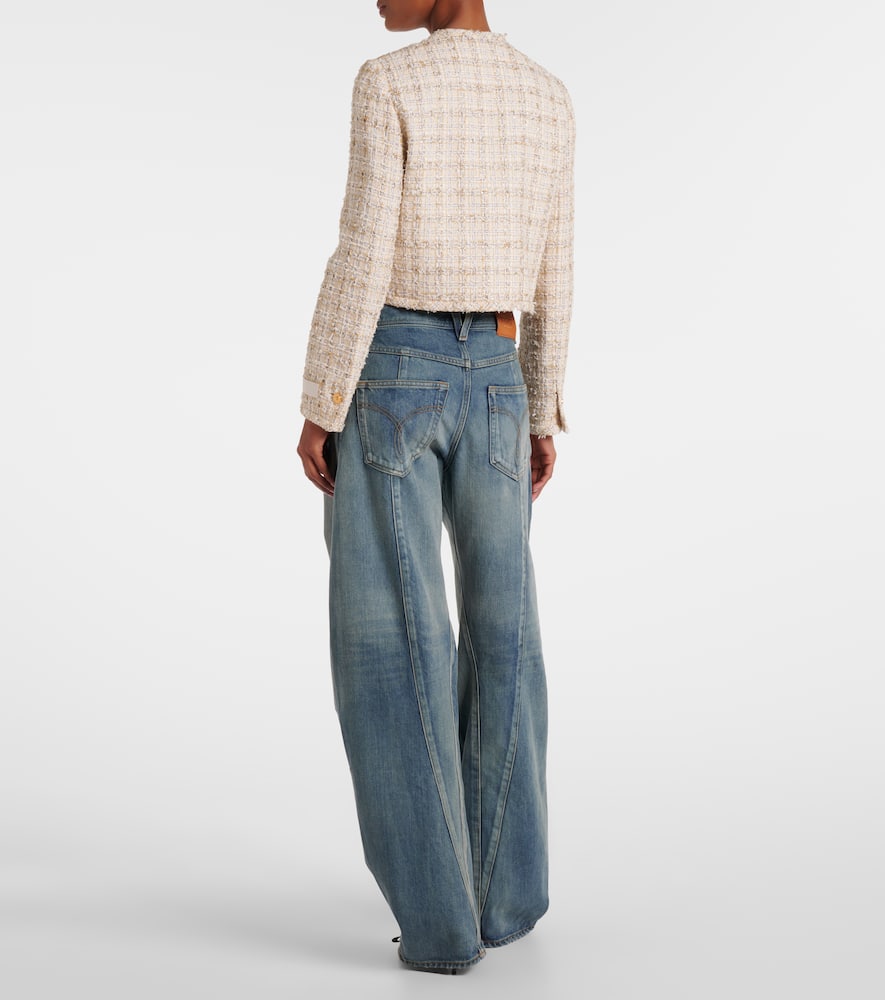 Versace High-rise Barrel-leg Jeans
