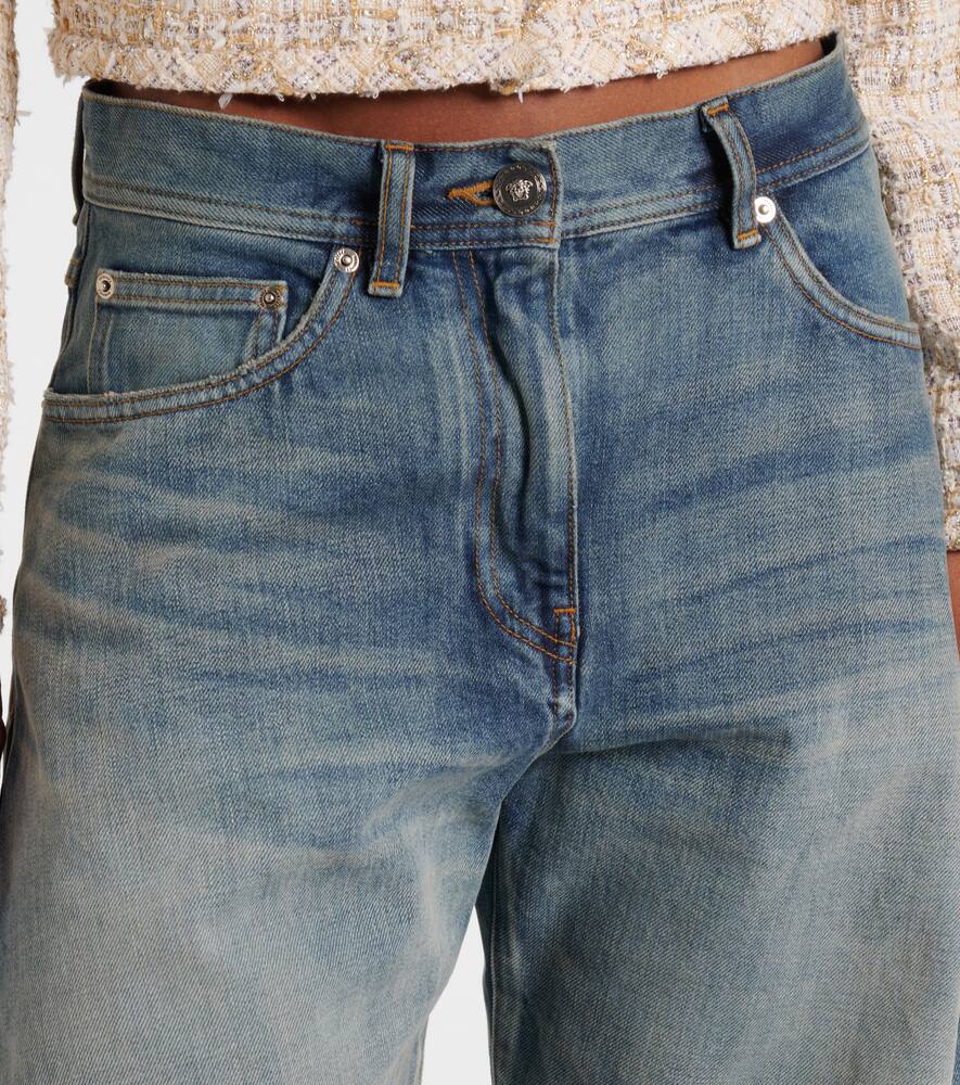 Versace High-rise Barrel-leg Jeans