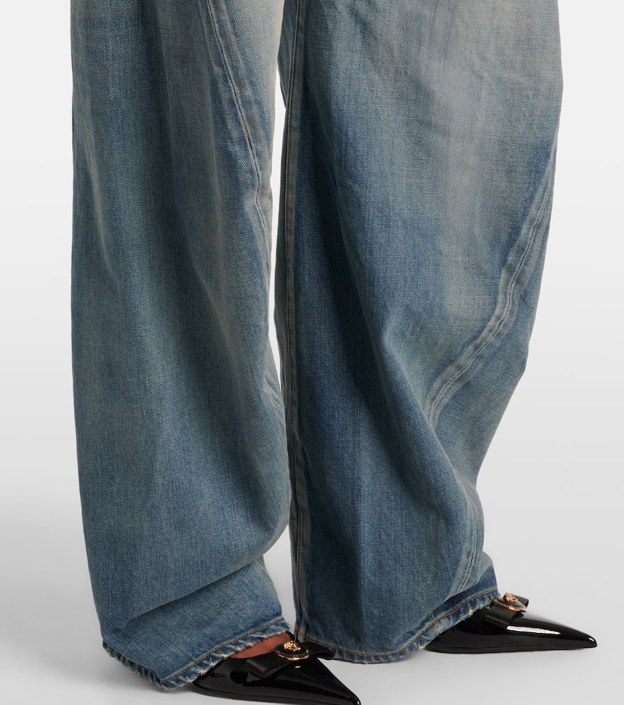 Versace High-rise Barrel-leg Jeans