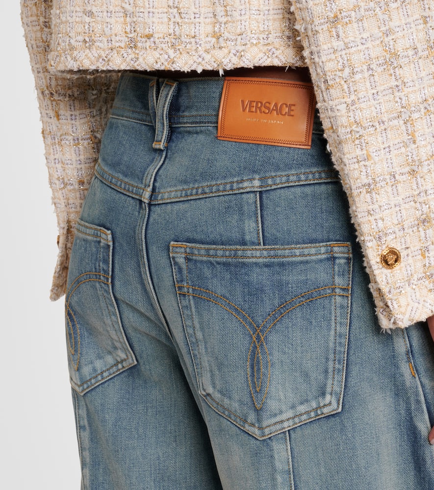 Versace High-rise Barrel-leg Jeans