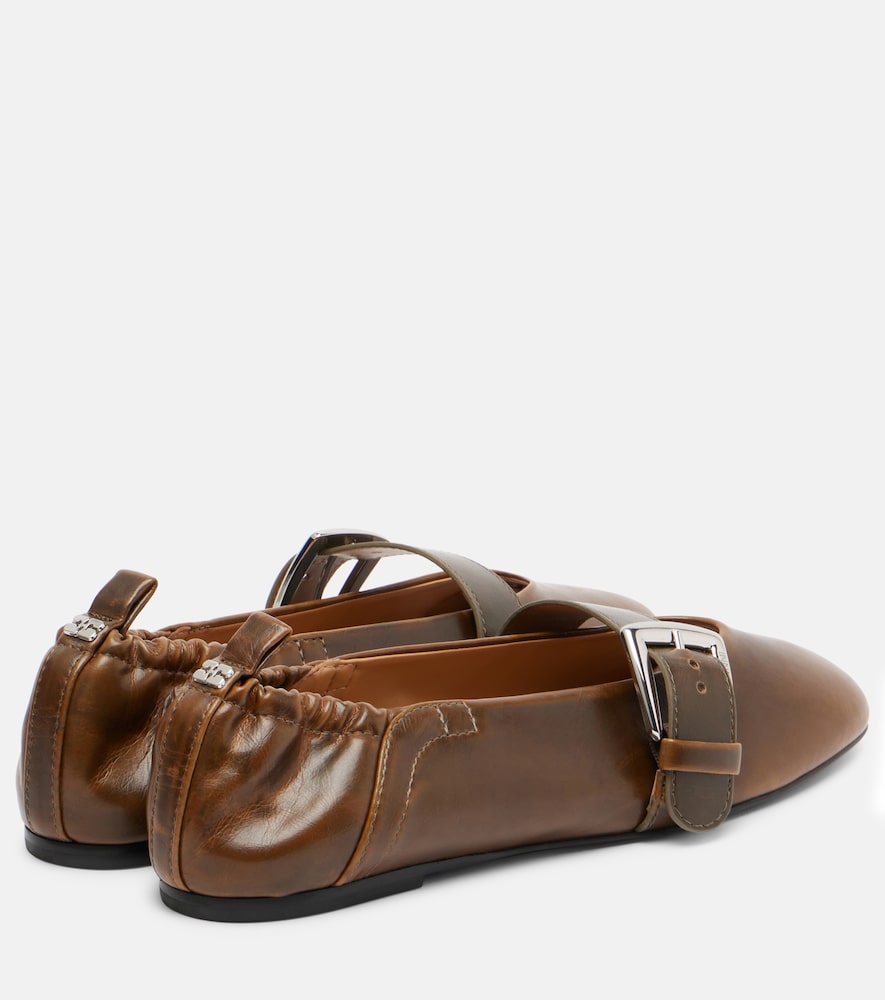  Ganni Ganni Butterfly Mary Jane Flats 