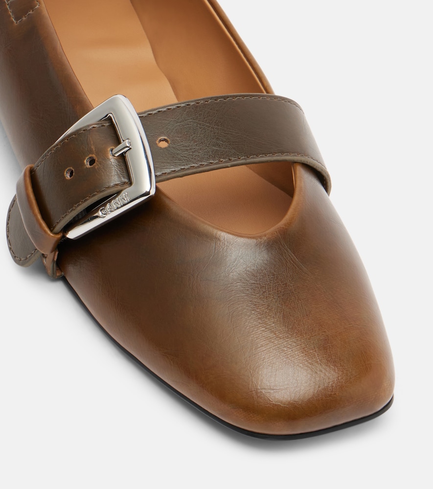  Ganni Ganni Butterfly Mary Jane Flats 