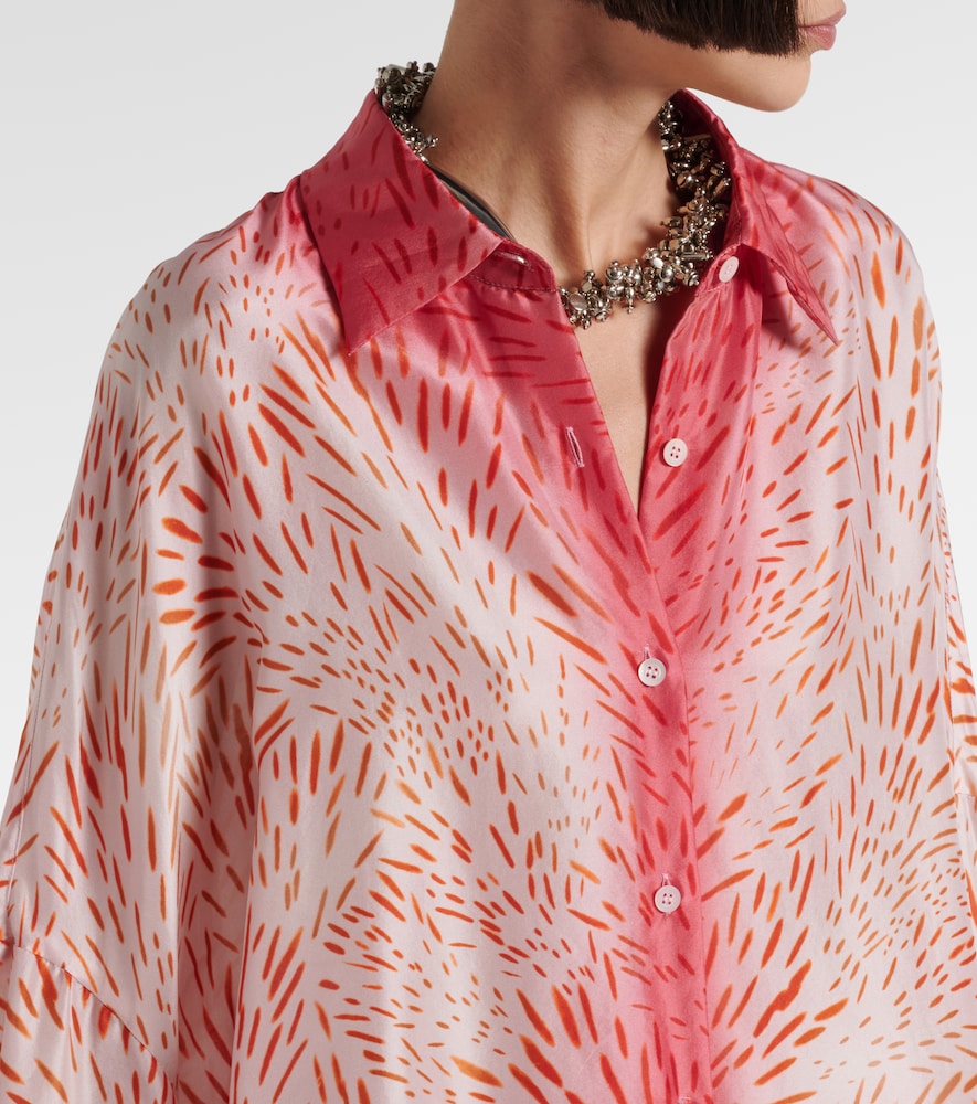  Dries Van Noten Dries Van Noten Printed Silk Shirt 