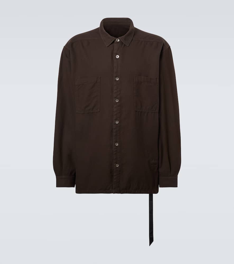 Rick Owens Drkshdw Jumbo Cotton Shirt In Brown
