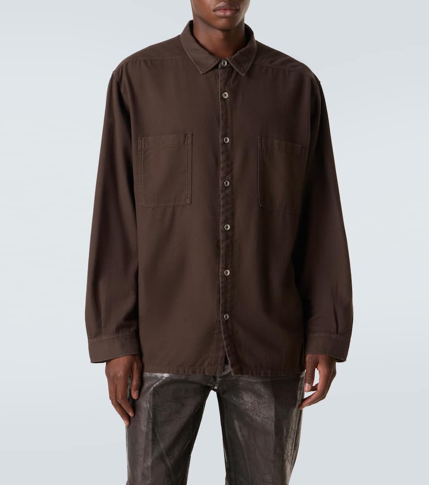 Rick Owens Drkshdw Jumbo Cotton Shirt In Brown