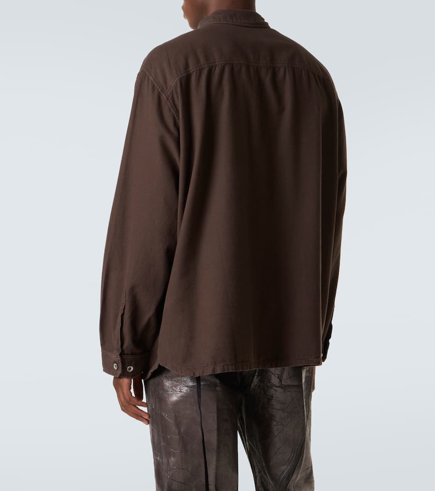 Rick Owens Drkshdw Jumbo Cotton Shirt In Brown