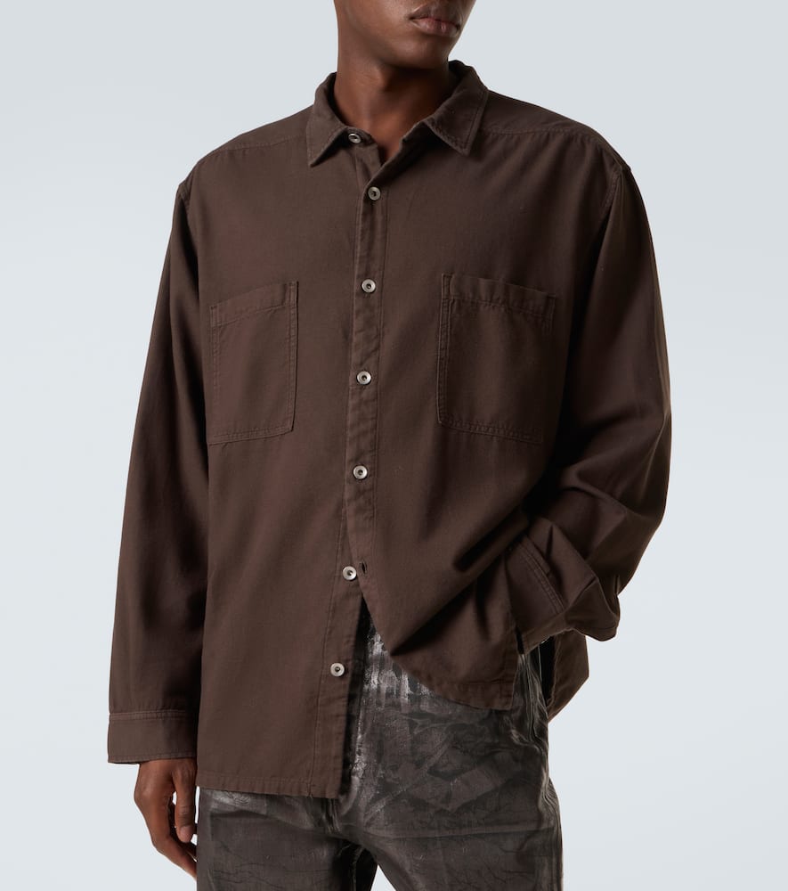 Rick Owens Drkshdw Jumbo Cotton Shirt In Brown